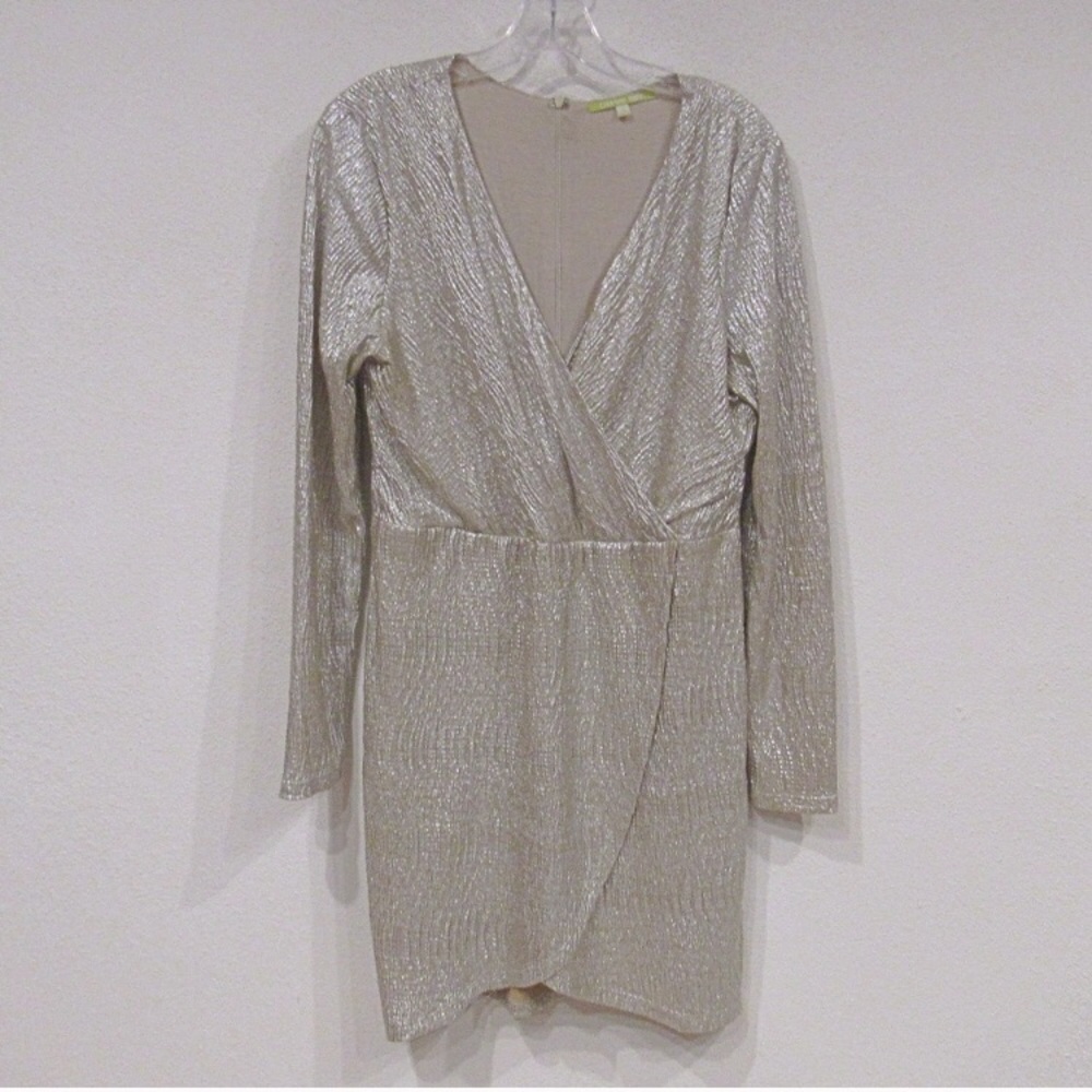 Gianni Bini Long Sleeve Sparkle Dress
